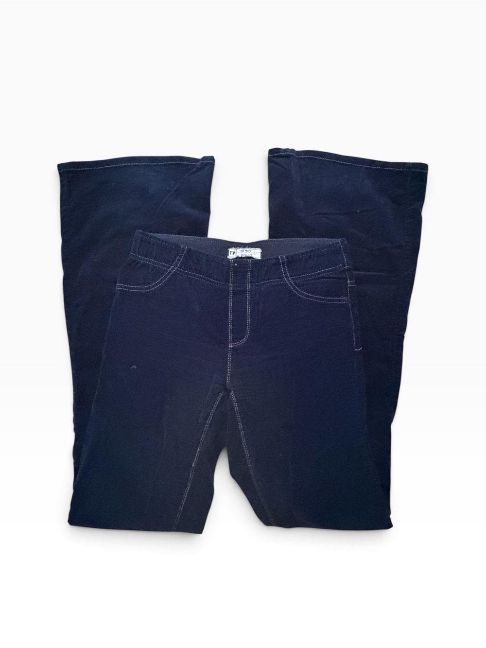 Free People We The Free Navy Corduroy Pull-On Flare Pants Size 26